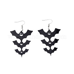 Boucles d'oreilles pendantes en acrylique chauve-souris d'Halloween&nbsp;FS-WG3D7A4-02