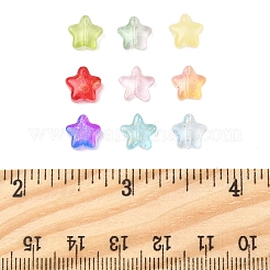 120 Stück 9 Farben transparent gespritzte Glasperlen&nbsp;GLAA-FS0002-13