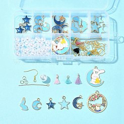 DIY-Sets zum Herstellen von Quastenohrringen aus Emaille-Legierung&nbsp;DIY-FS0001-21B