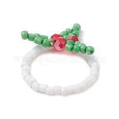 Weihnachtsglas-Fingerringe&nbsp;RJEW-TA00220