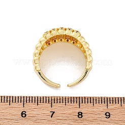 Mikropavé-Manschettenringe aus klarem Zirkonia aus Messing für Damen&nbsp;RJEW-U043-18G