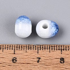 Perles de porcelaine de craquements main&nbsp;PORC-Q008-06B-06