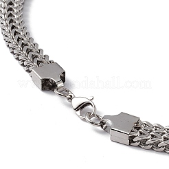 Collana a catena a serpente in acciaio inossidabile 304 anti-ossidazione con fermagli a moschettone per uomo e donna&nbsp;STAS-K249-04C-P