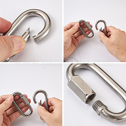6 Stück 2 Stil 304 Edelstahl-Karabiner zum Klettern&nbsp;STAS-TA0001-33P