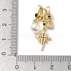 Messing Mikro ebnen Zirkonia Anhänger&nbsp;KK-D383-02G-02