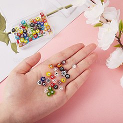 150pcs 10colors handgefertigte Bunte Malerei-Perlen des bösen Blicks&nbsp;LAMP-SZ0001-17