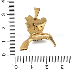 Colgantes de rhinestone de acero inoxidable 304 con revestimiento iónico (IP)&nbsp;SA-CBA7062-02G