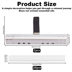 2 juego de clips para ventilación de aire de coche de aleación de aluminio de columna&nbsp;AJEW-DR0001-80A