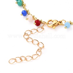 Braccialetti di fascino in vetro rondelle&nbsp;BJEW-JB05703