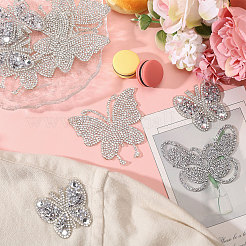 18 Stück 3 Stile Schmetterling Hotfix Strass Applikationen&nbsp;DIY-CA0007-62