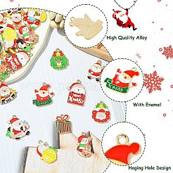 30 Uds. Colgantes de esmalte de aleación con tema musical navideño de 15 estilos&nbsp;FIND-CJ0002-53