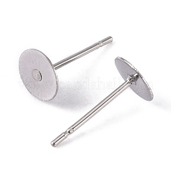 Anlaufgeschützte Ohrstecker aus flachem&nbsp;X-STAS-S028-25