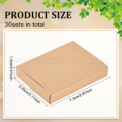 Boîtes à tiroirs en carton pliantes rectangulaires&nbsp;CON-WH0094-15B