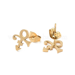 Pendientes de botón de acero inoxidable 304&nbsp;EJEW-K285-02G