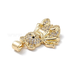 Pendentifs avec zircon cubiques à micro-pavés en laiton&nbsp;KK-M240-16F