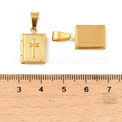 Medaillonanhänger aus 316 Edelstahl&nbsp;LS-STAS-C077-06G-01