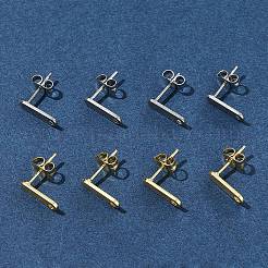 16 stücke 2 farben 201 edelstahl stud ohrring Zubehörse mit loch&nbsp;EJEW-FS0001-18