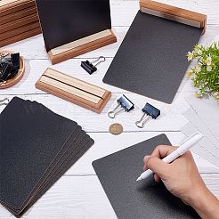 8 borsa lavagna bifacciale in legno&nbsp;AJEW-GO0004-78