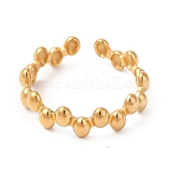 Ionenplattierung (IP) 304 Edelstahl ovaler Wickelring mit offener Manschette für Frauen&nbsp;X-RJEW-E063-15G-02