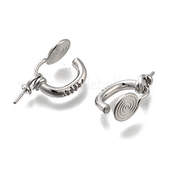 Boucles d'oreilles en laiton avec zircone cubique&nbsp;KK-Q048-22P