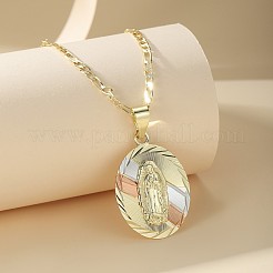 Colliers pendentifs vierges en laiton&nbsp;FS-WG65C55-01