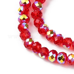 Chapelets de perles en verre transparent électrolytique&nbsp;EGLA-A046-01A-08