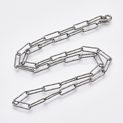 Fabrication de collier chaîne trombone texturé en laiton&nbsp;MAK-S072-02A-B