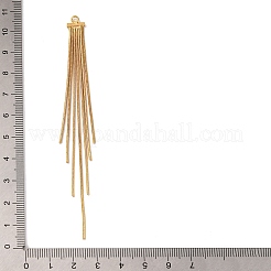 Messing quadratische Schlangenkette Quaste große Anhänger&nbsp;KK-G510-10G