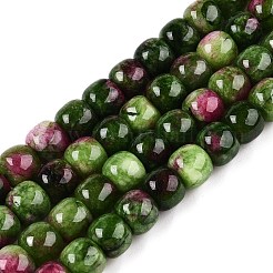 Chapelets de perles en jade blanc naturel teinté&nbsp;G-T138-D22
