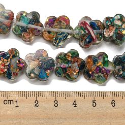 Gefärbter natürlicher Imperialjaspis mit Harzperlensträngen&nbsp;G-G083-G05-01