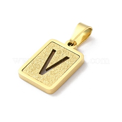 Pendentifs alphabet en acier inoxydable 304&nbsp;STAS-S152-01G-V