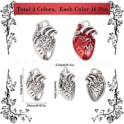 32 pz 2 colori pendenti in lega di stile tibetano&nbsp;FIND-SC0009-46