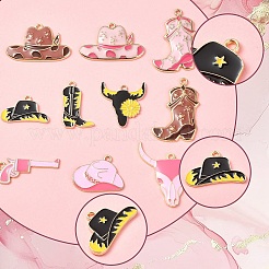 10 pz 10 stili west cowboy tema ciondoli in lega smaltata&nbsp;ENAM-YW0004-51