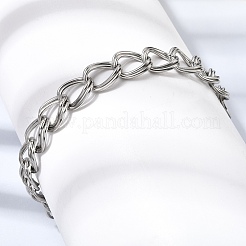 201 Edelstahl-Panzerkettenarmbänder für Herren&nbsp;STAS-T077-06P