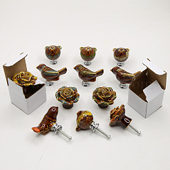 Vogel-Porzellan-Schubladenknöpfe&nbsp;CABI-PW0002-01A-02