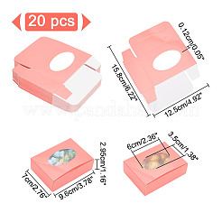 Rechteckige faltbare Geschenkboxen aus Papier&nbsp;CON-WH0094-46A-01