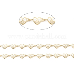 Catene a maglie a cuore cavo in ottone&nbsp;CHC-M025-08G