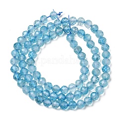 Stränge aus natürlichen und gefärbten blauen Topasperlen&nbsp;G-B088-C05-04