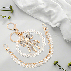 1 juego de cadenas decorativas para bolsos con cuentas de perlas de resina&nbsp;AJEW-CL0006-06