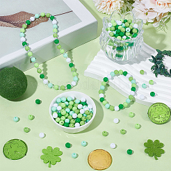 500pcs 5 couleurs perles acryliques opaques&nbsp;MACR-SP0002-33A