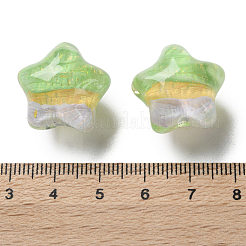 Perline acriliche trasparenti disegnate a mano con colori sfumati&nbsp;TACR-P012-01B-11