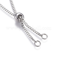 Collares deslizantes de acero inoxidable 201 ajustables que no se deslustran&nbsp;X-NJEW-L156-001P