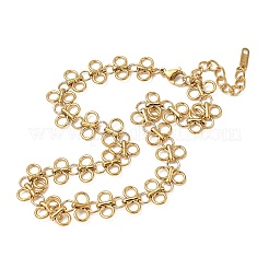 Colliers à maillons en acier inoxydable 304 avec nœud papillon pour femmes&nbsp;NJEW-Z086-03G