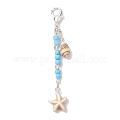 4 pendentif en forme de coquille.&nbsp;HJEW-MZ00049