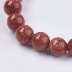 Filamenti di perline Goldstone sintetico&nbsp;G-R193-04-6mm