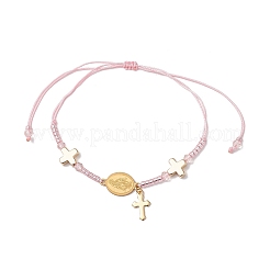 Braccialetti di perline intrecciate con cordino di nylon regolabile&nbsp;BJEW-MZ00168-05