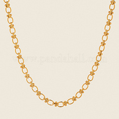 Collane con catena a maglie ovali fatte a mano in acciaio inossidabile 304 da 7 mm&nbsp;ZM7649-1