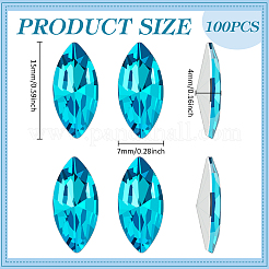 100 Stück Glas-Strass-Cabochons&nbsp;RGLA-FG0001-25B