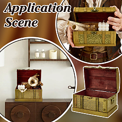 Cajas organizadoras de almacenamiento de joyas de madera retro con cierres&nbsp;CON-WH0115-96B