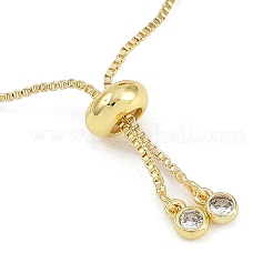 Braccialetti scorrevoli in ottone micro pavé di zirconi cubici con tema vergine maria per donna&nbsp;BJEW-U013-02G-03